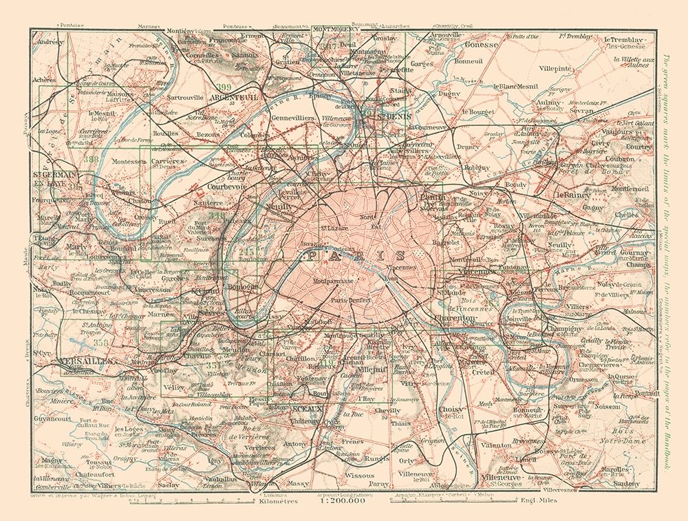 Paris France - Baedeker 1911 art print by Baedeker for $57.95 CAD
