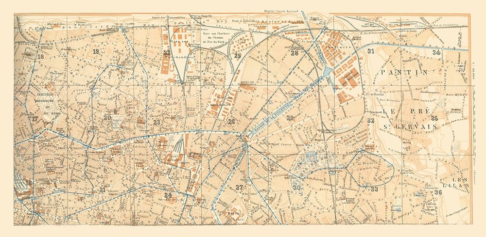 Pantin Paris France - Baedeker 1911 art print by Baedeker for $57.95 CAD