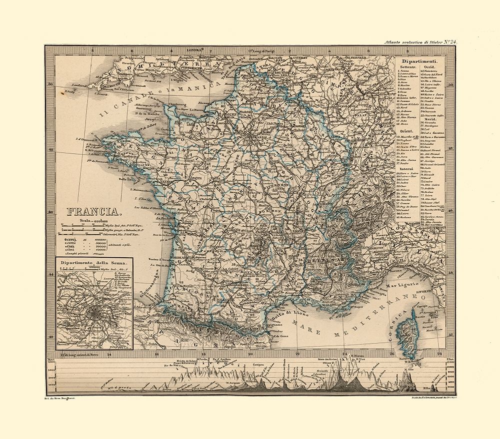 France - Perthes 1870 art print by Perthes for $57.95 CAD