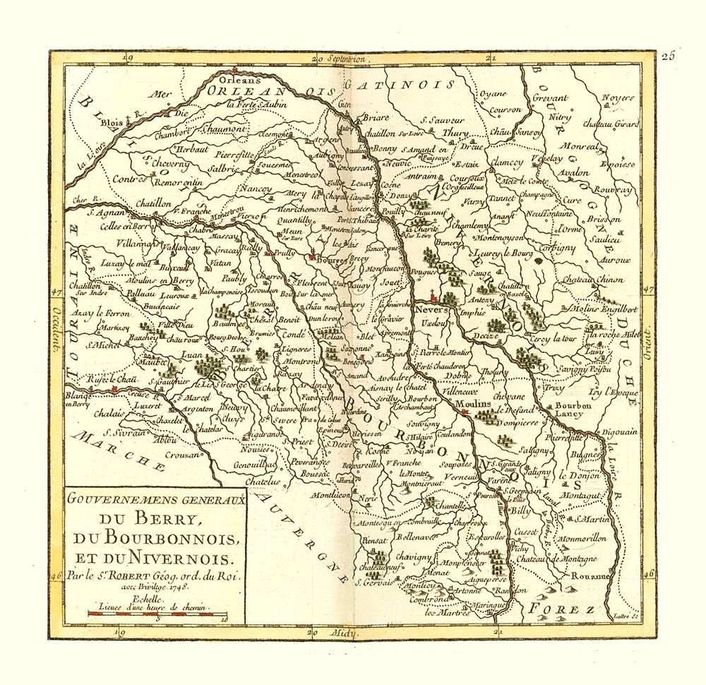 Berry Region Bourbonnais Nivernais France - Robert 1748 art print by Robert for $57.95 CAD