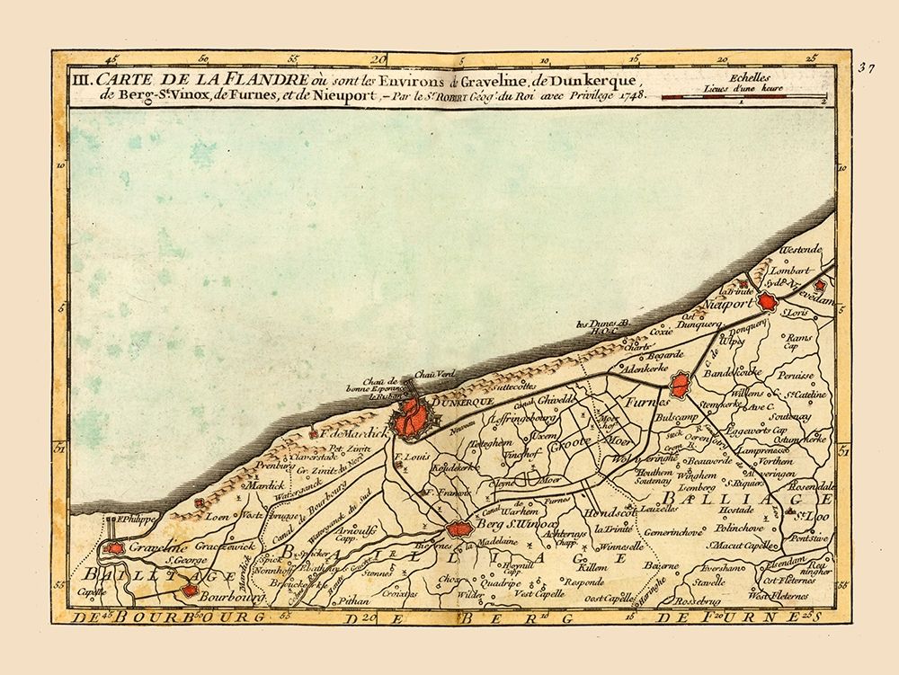 Gravelines Environs France - Robert 1748 art print by Robert for $57.95 CAD