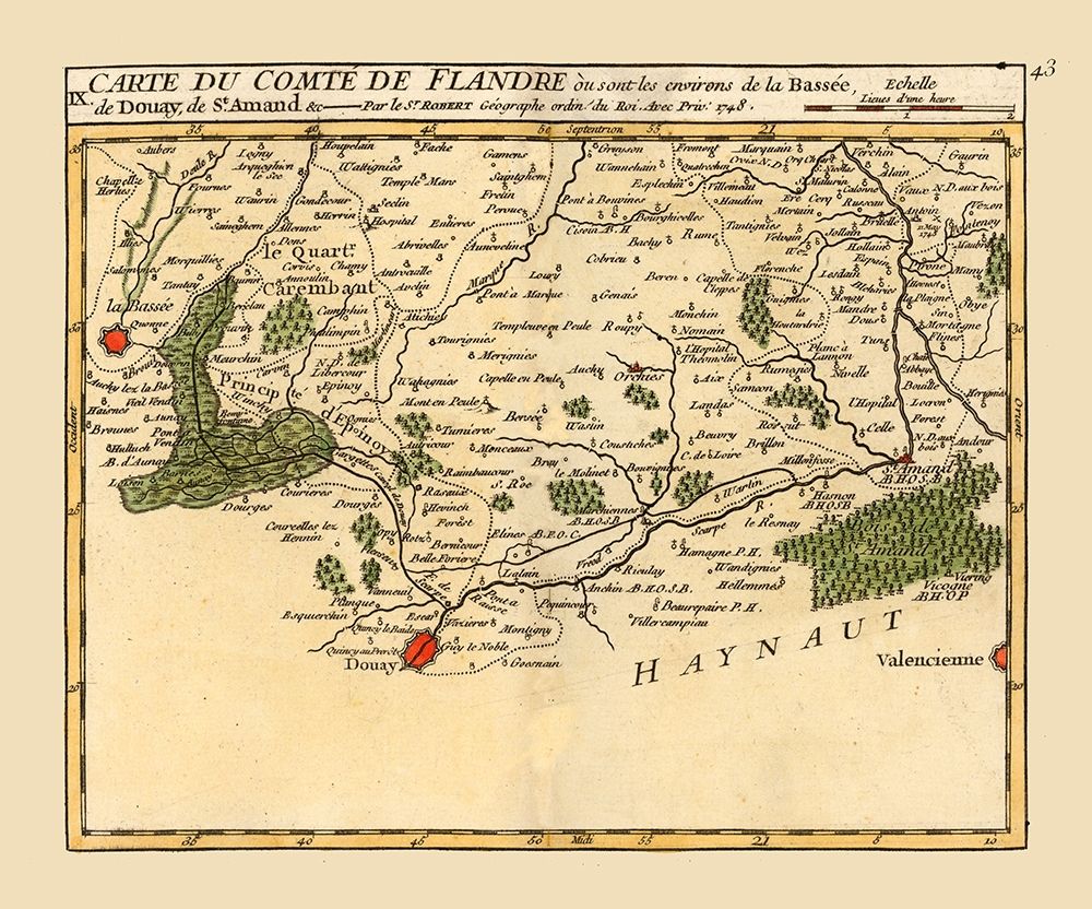 Nord Department France - Robert 1748 art print by Robert for $57.95 CAD