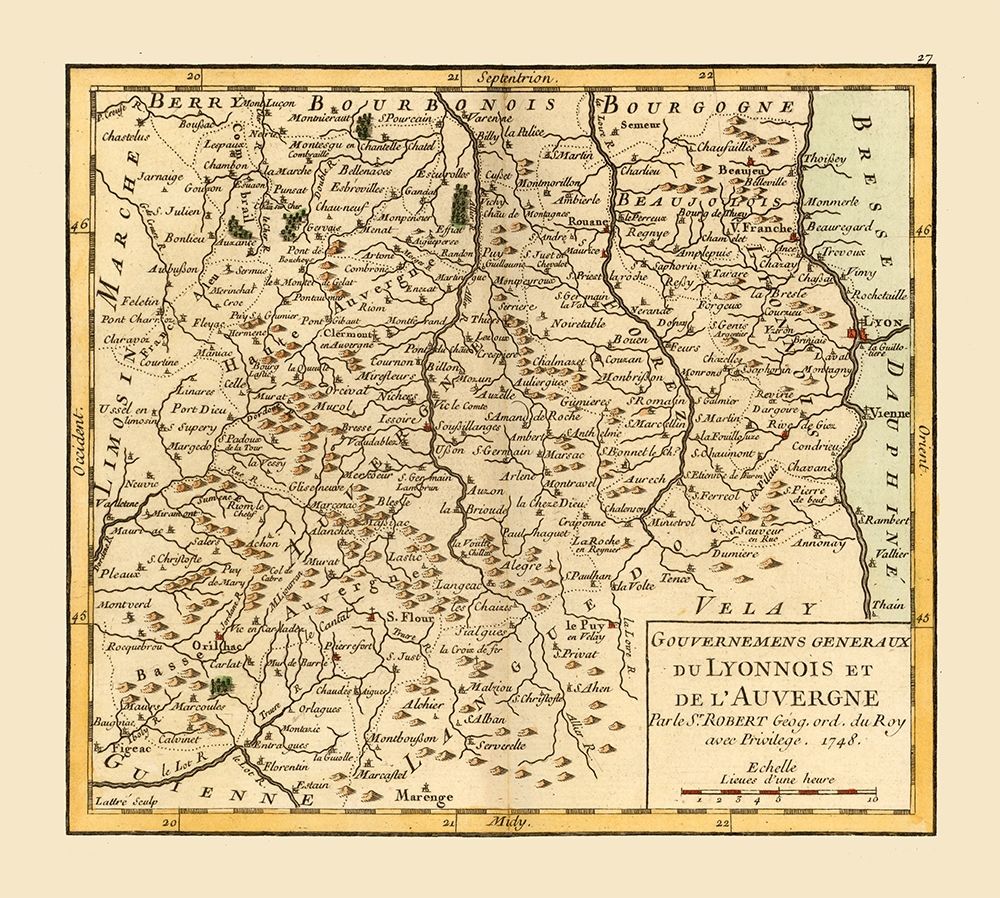 South Central France - Robert 1748 art print by Robert for $57.95 CAD