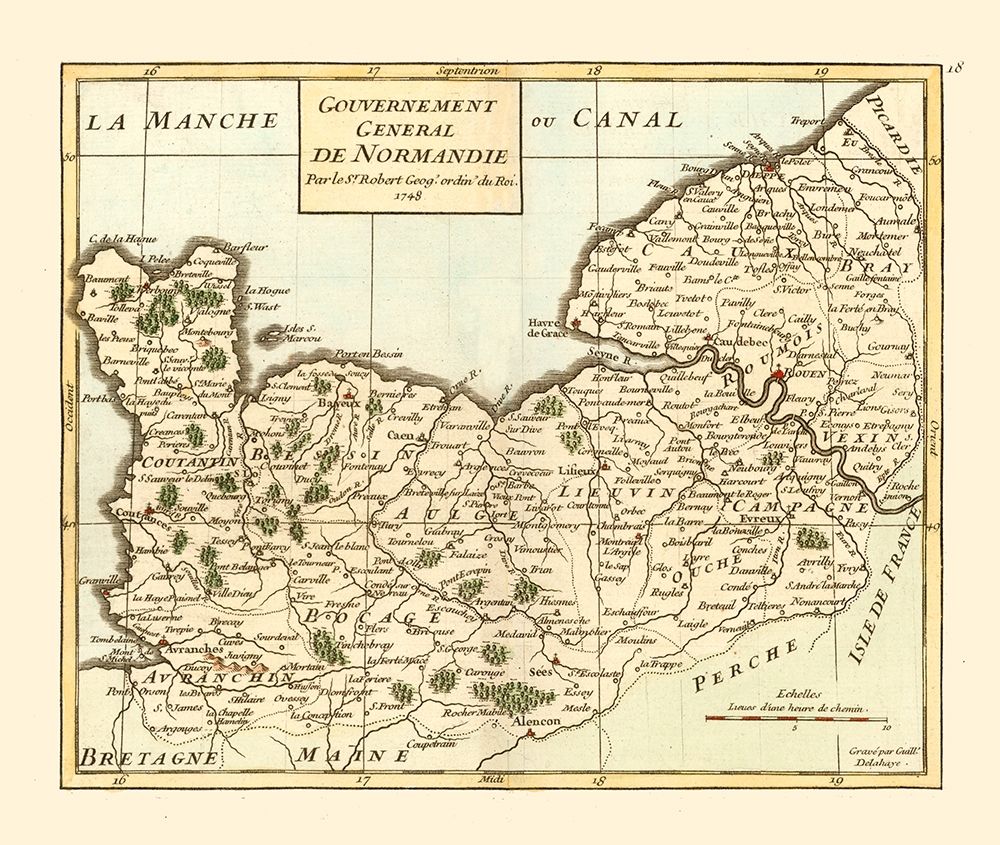 Normandie France - Robert 1748 art print by Robert for $57.95 CAD