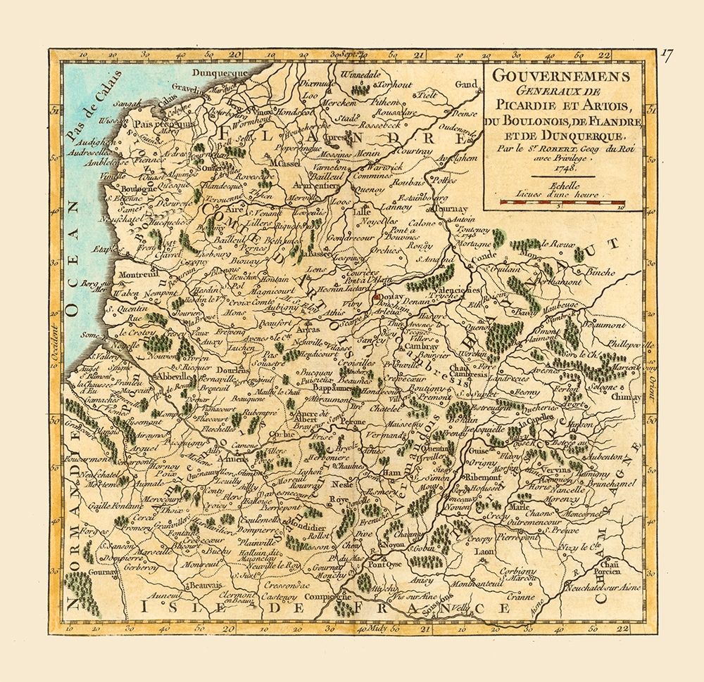 Northern France - Robert 1748 art print by Robert for $57.95 CAD