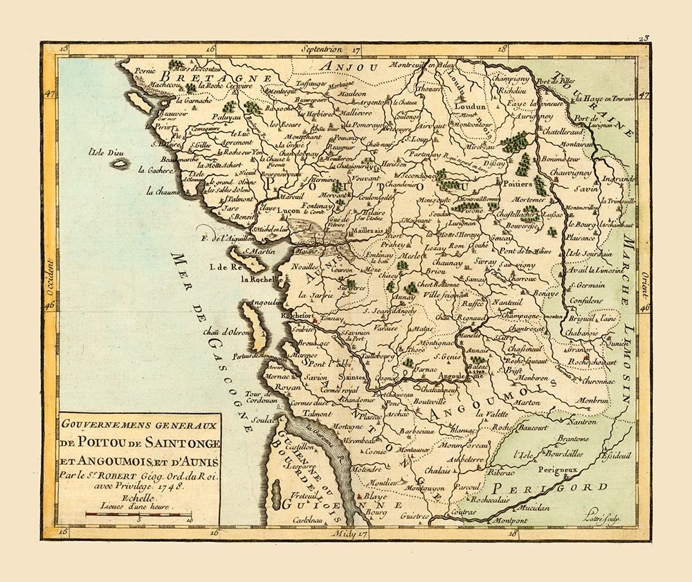 West Central France - Robert 1748 art print by Robert for $57.95 CAD