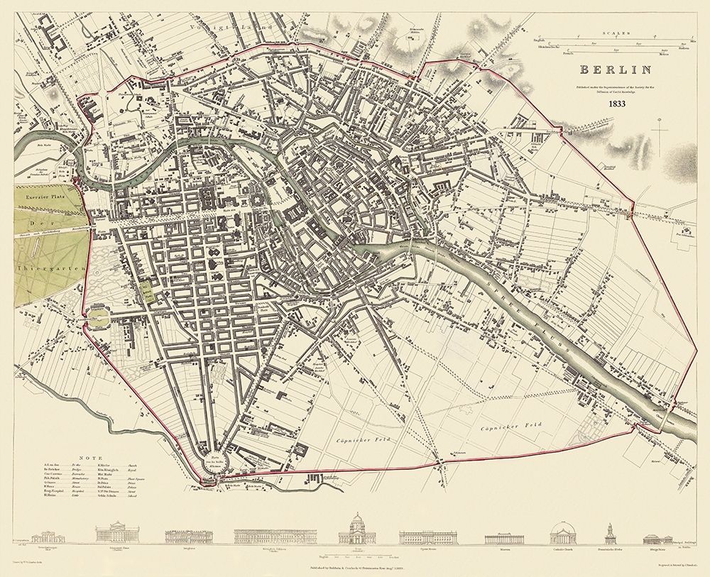 Berlin Germany - Baldwin 1833 art print by Baldwin for $57.95 CAD