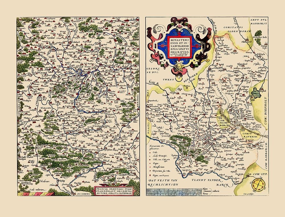 Schleswig Holstein Region Germany - Ortelius 1573 art print by Ortelius for $57.95 CAD