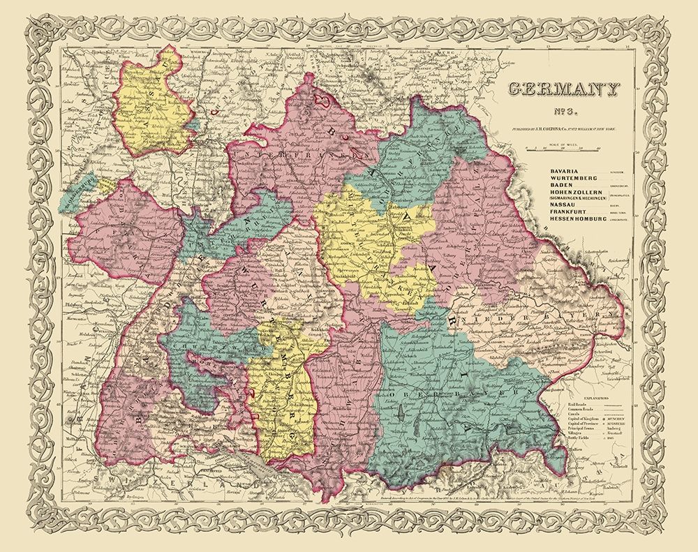 Germany 3 - Colton 1855 art print by Colton for $57.95 CAD