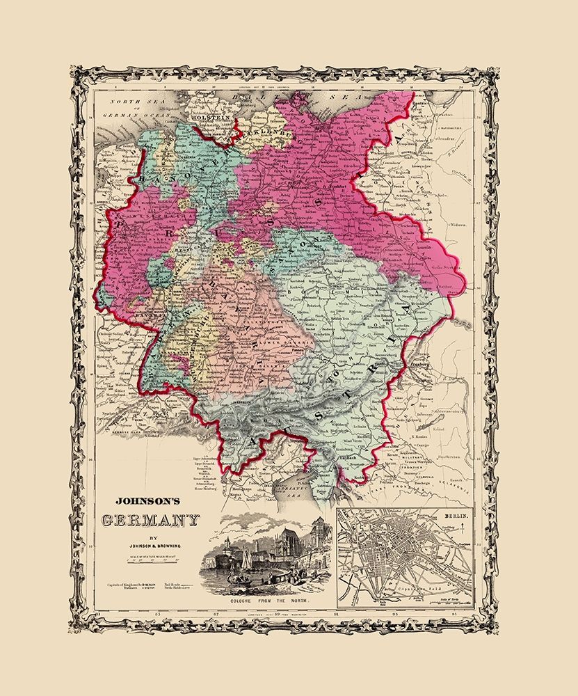 Germany - Johnson 1860 art print by Johnson for $57.95 CAD