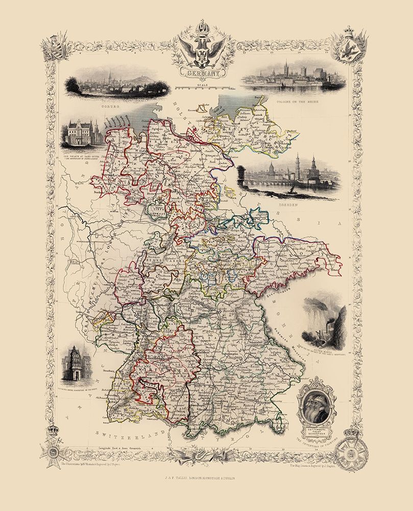 Germany - Tallis 1851 art print by Tallis for $57.95 CAD