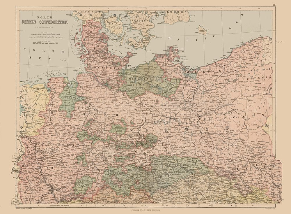 North German Confederation Germany - Black 1867 art print by Black for $57.95 CAD