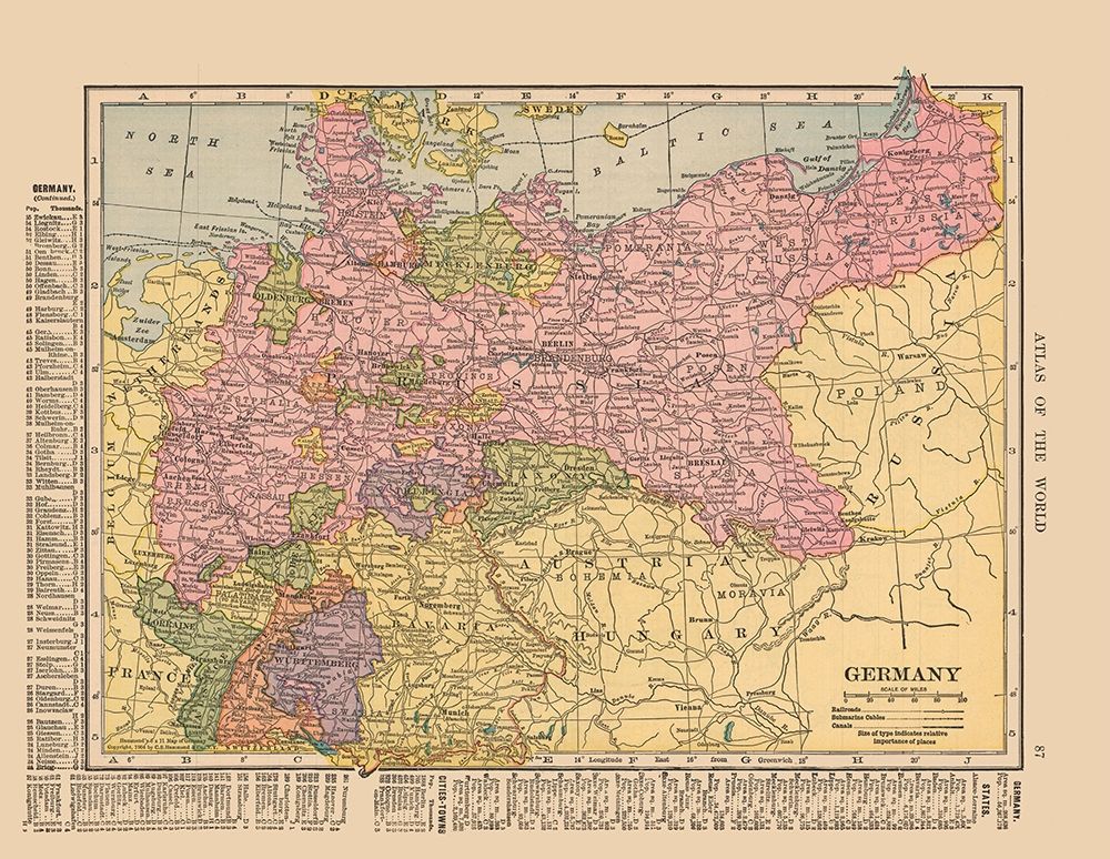 Germany - Hammond 1910 art print by Hammond for $57.95 CAD
