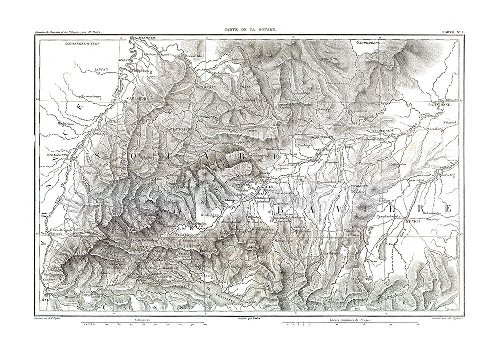 Swabia Germany - Thiers 1866 art print by Thiers for $57.95 CAD