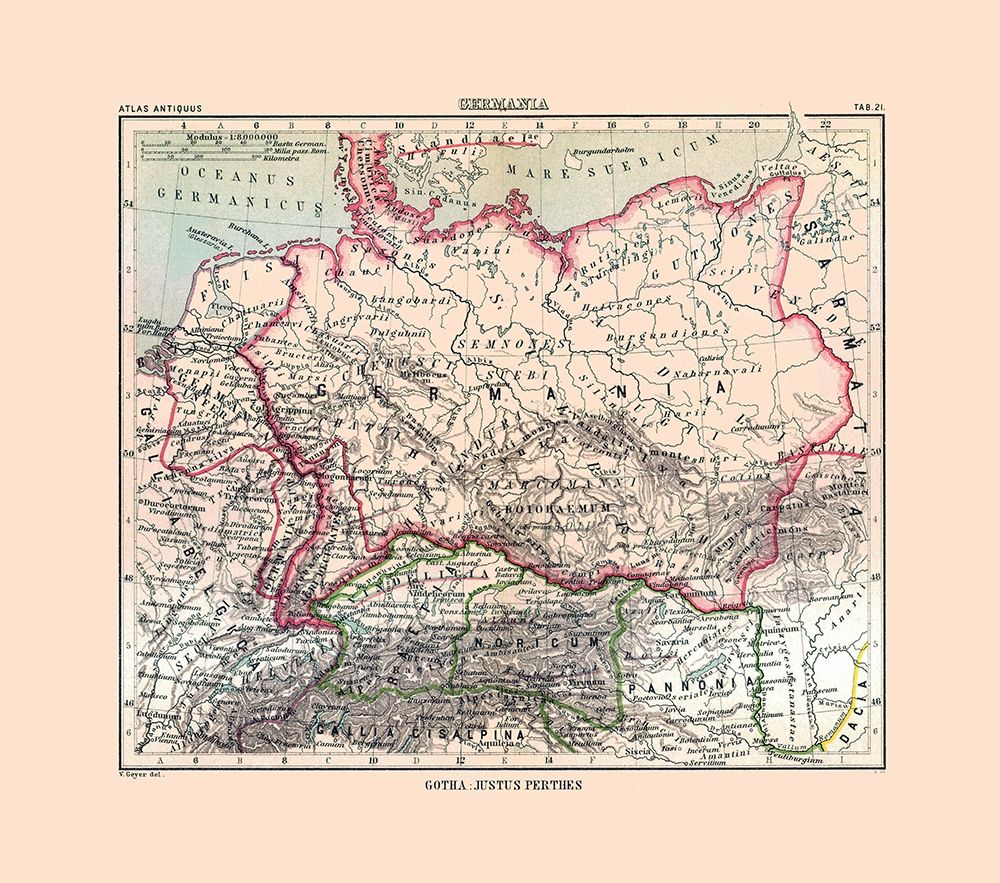 Germany - Perthes 1896 art print by Perthes for $57.95 CAD