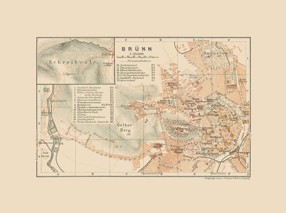 Brunn Germany - Baedeker 1910 art print by Baedeker for $57.95 CAD