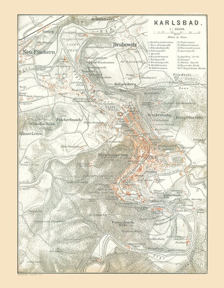 Karlsbad Germany - Baedeker 1896 art print by Baedeker for $57.95 CAD
