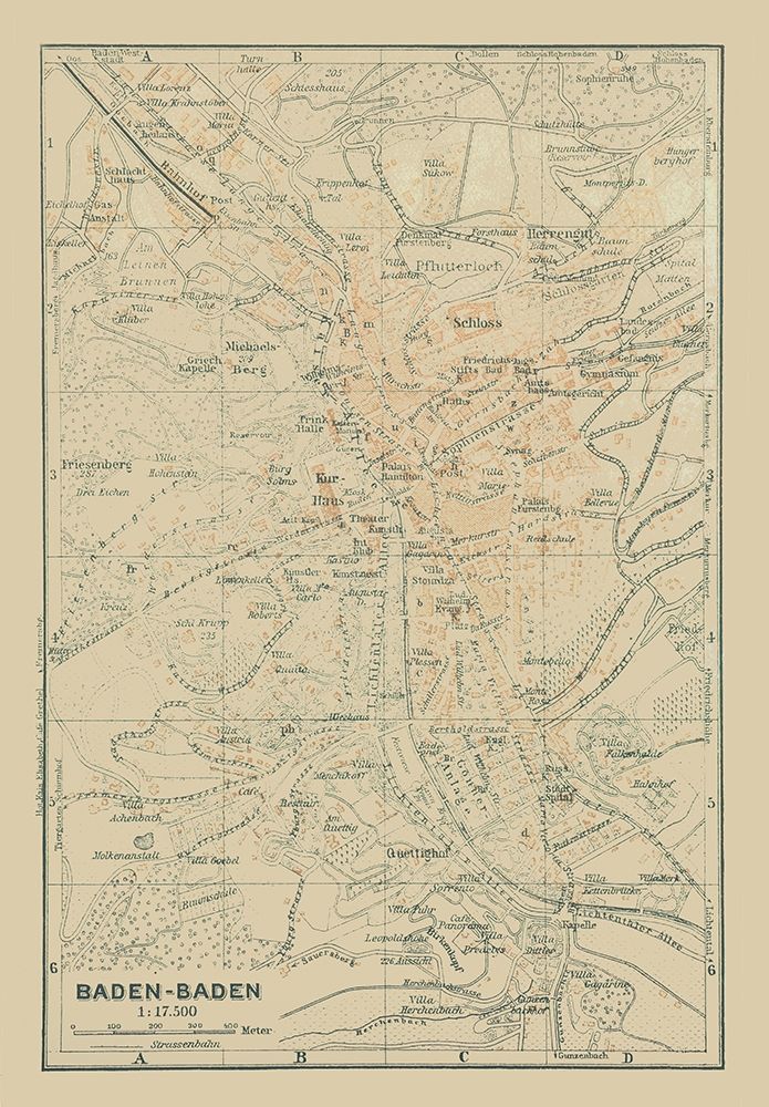 Baden Baden Germany - Baedeker 1914 art print by Baedeker for $57.95 CAD