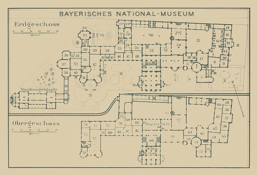 Bavarian National Museum Germany - Baedeker 1914 art print by Baedeker for $57.95 CAD