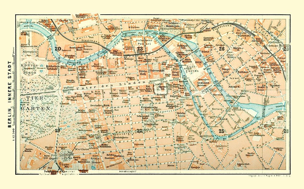 Berlin Germany - Baedeker 1914 art print by Baedeker for $57.95 CAD