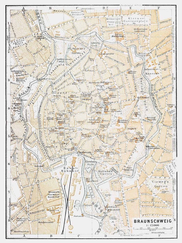 Braunschweig Germany - Baedeker 1914 art print by Baedeker for $57.95 CAD