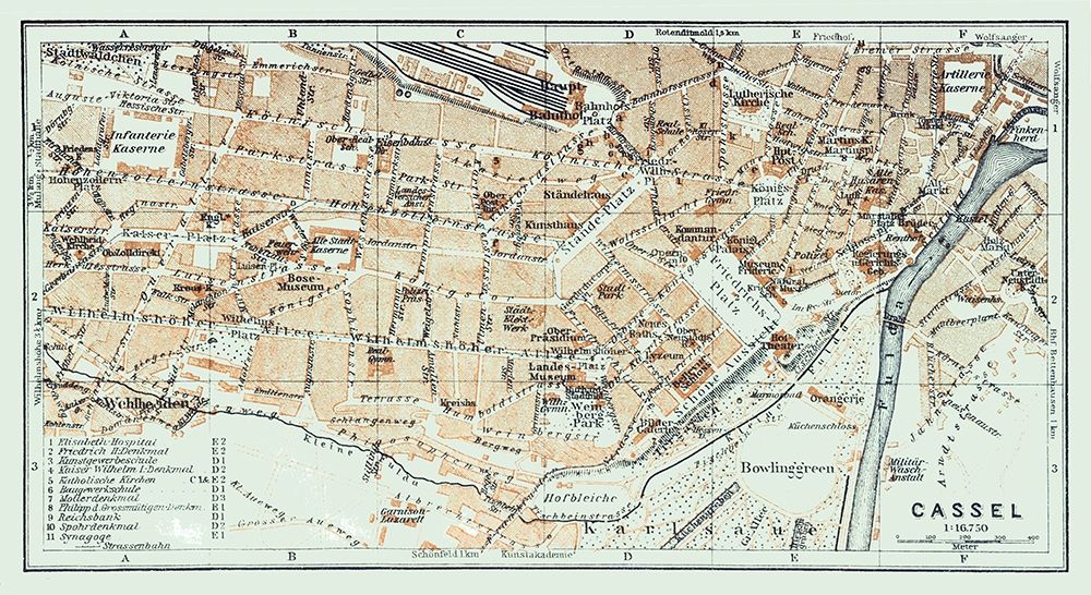 Kassel Germany - Baedeker 1914 art print by Baedeker for $57.95 CAD