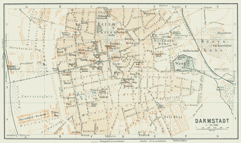 Darmstadt Germany - Baedeker 1914 art print by Baedeker for $57.95 CAD