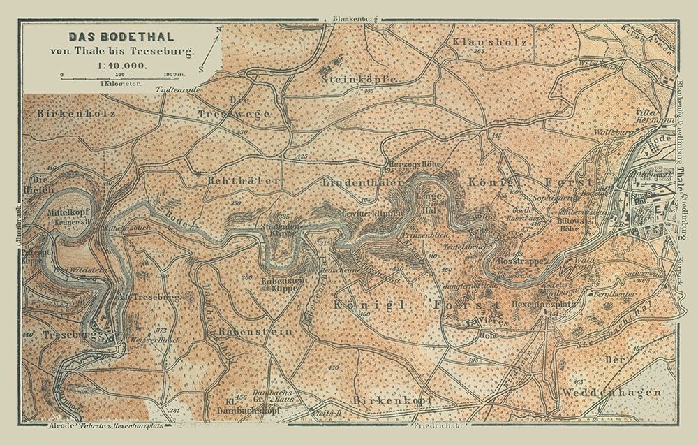 Bodetal Germany - Baedeker 1914 art print by Baedeker for $57.95 CAD