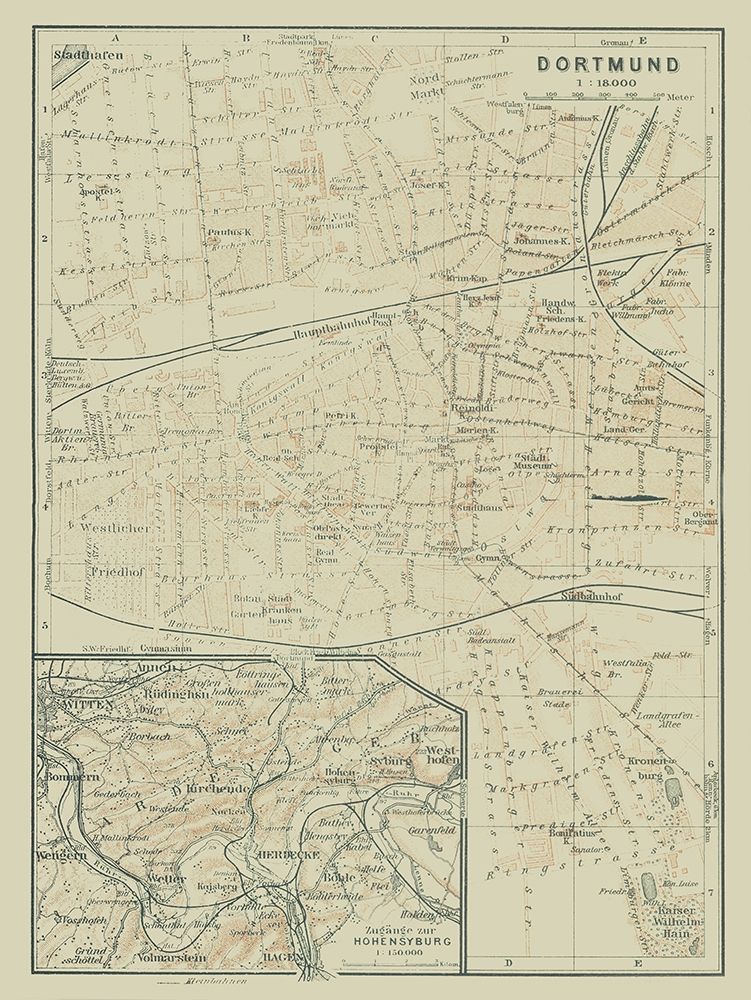 Dortmund Germany - Baedeker 1914 art print by Baedeker for $57.95 CAD