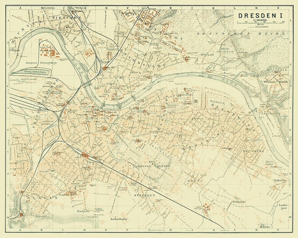 Dresden Germany - Baedeker 1914 art print by Baedeker for $57.95 CAD