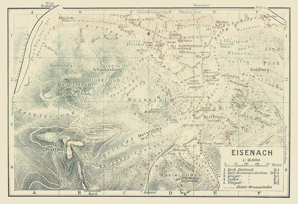 Eisenach Germany - Baedeker 1914 art print by Baedeker for $57.95 CAD