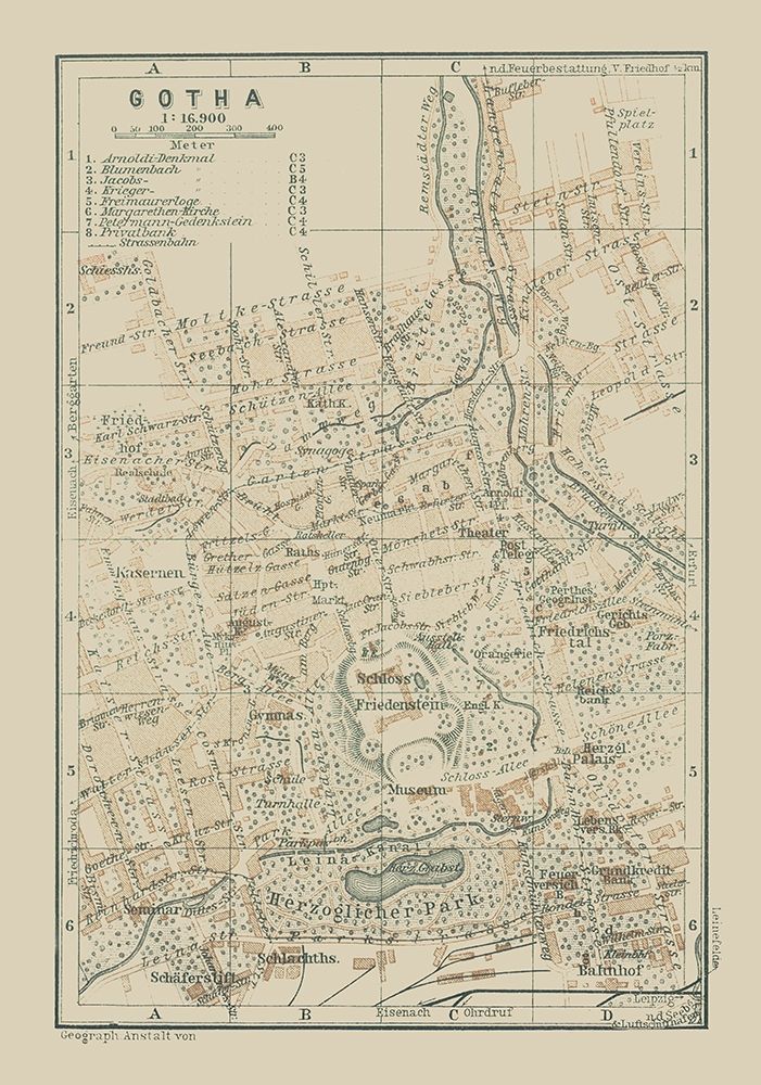 Gotha Germany - Baedeker 1914 art print by Baedeker for $57.95 CAD