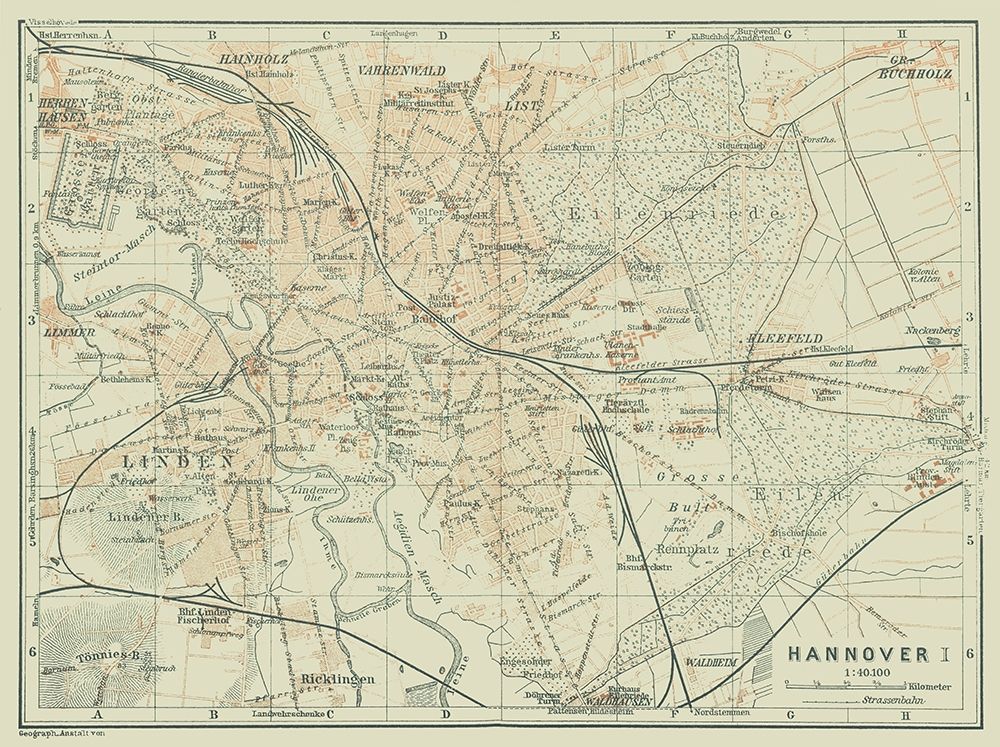 Hannover Germany - Baedeker 1914 art print by Baedeker for $57.95 CAD