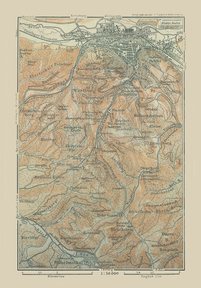 Central Germany - Baedeker 1914 art print by Baedeker for $57.95 CAD
