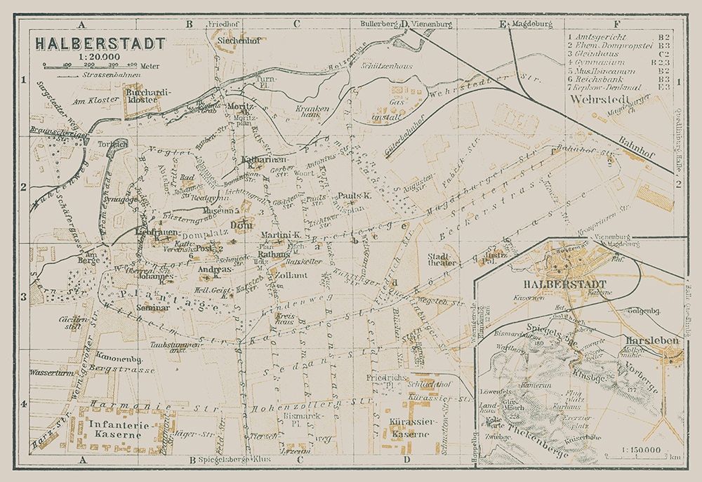 Halberstadt Germany - Baedeker 1914 art print by Baedeker for $57.95 CAD