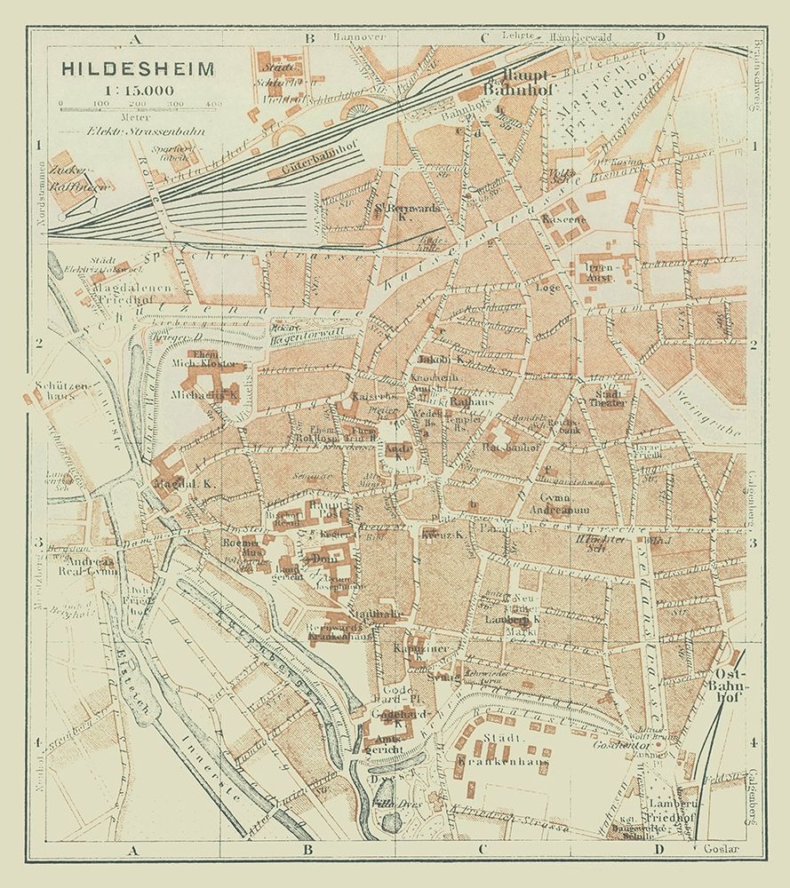 Hildesheim Germany - Baedeker 1914 art print by Baedeker for $57.95 CAD