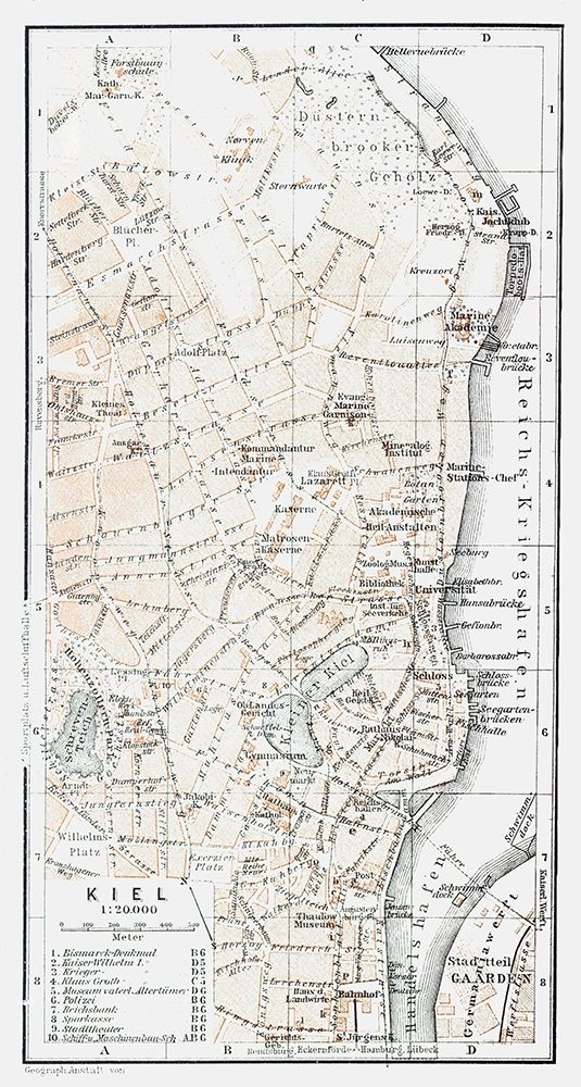 Kiel Germany - Baedeker 1914 art print by Baedeker for $57.95 CAD