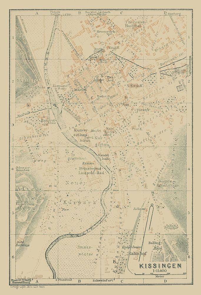 Kissingen Germany - Baedeker 1914 art print by Baedeker for $57.95 CAD