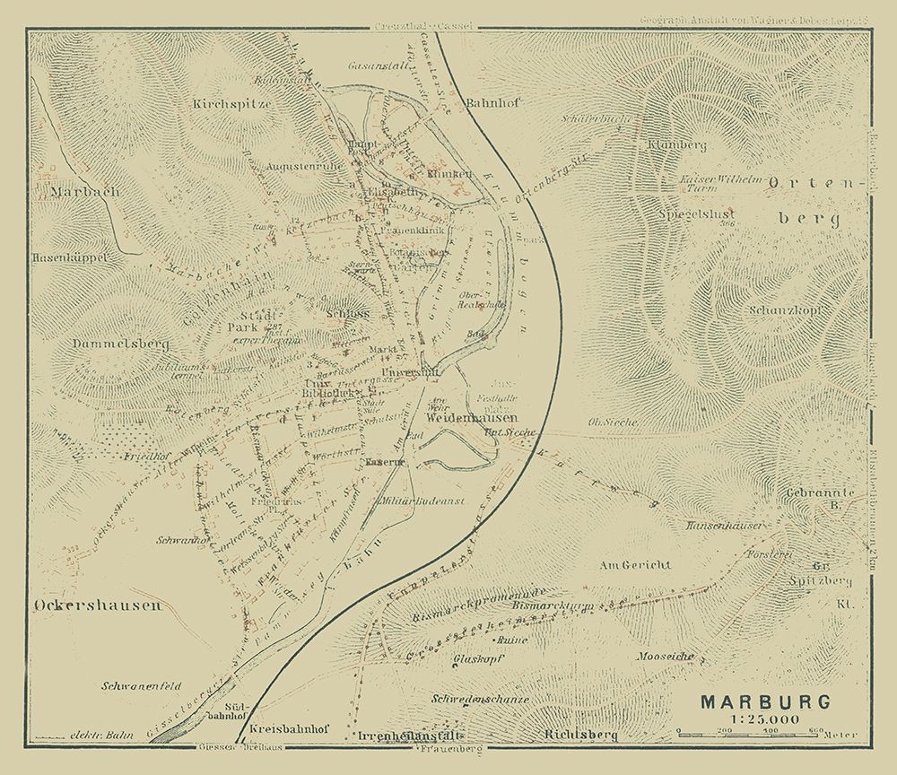Marburg Germany - Baedeker 1914 art print by Baedeker for $57.95 CAD