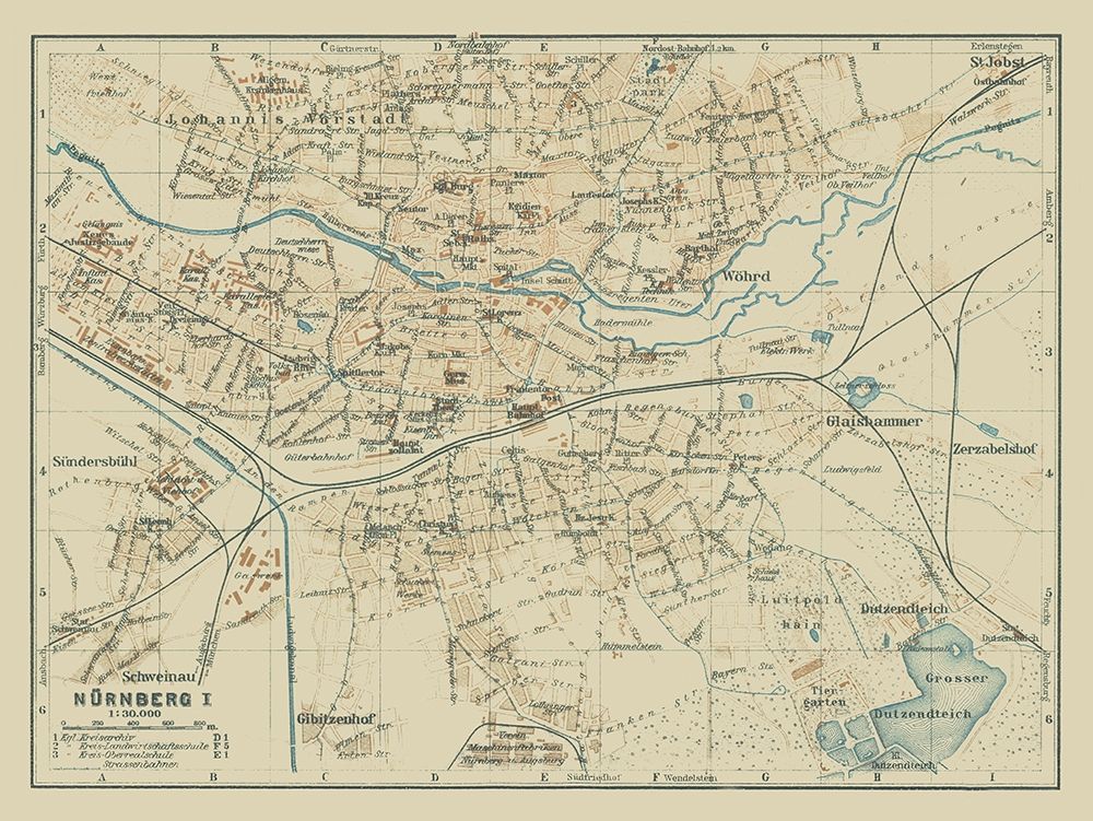 North Nuremberg Germany - Baedeker 1914 art print by Baedeker for $57.95 CAD