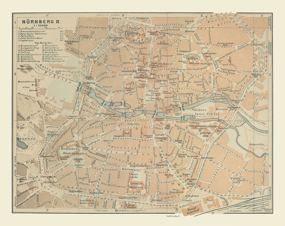 Nuremberg Germany - Baedeker 1914 art print by Baedeker for $57.95 CAD