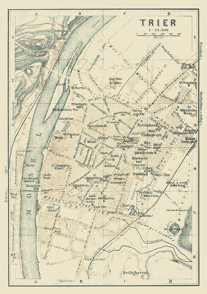 Trier Germany - Baedeker 1914 art print by Baedeker for $57.95 CAD