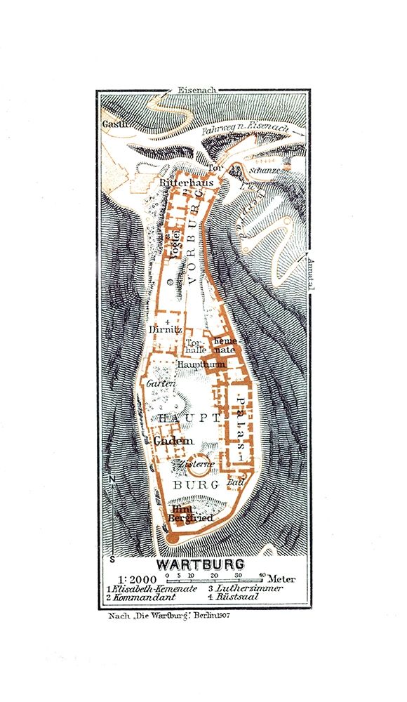 Wartburg Castle Germany - Baedeker 1914 art print by Baedeker for $57.95 CAD