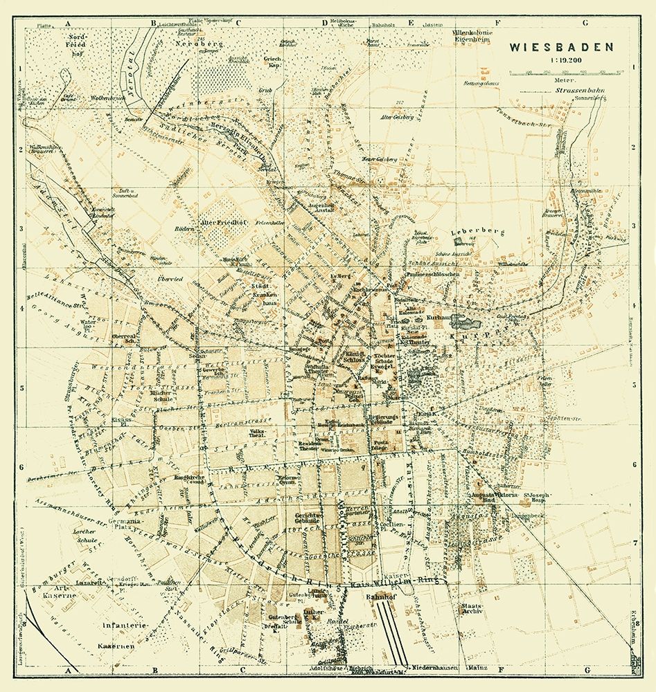 Wiesbaden Germany - Baedeker 1914 art print by Baedeker for $57.95 CAD