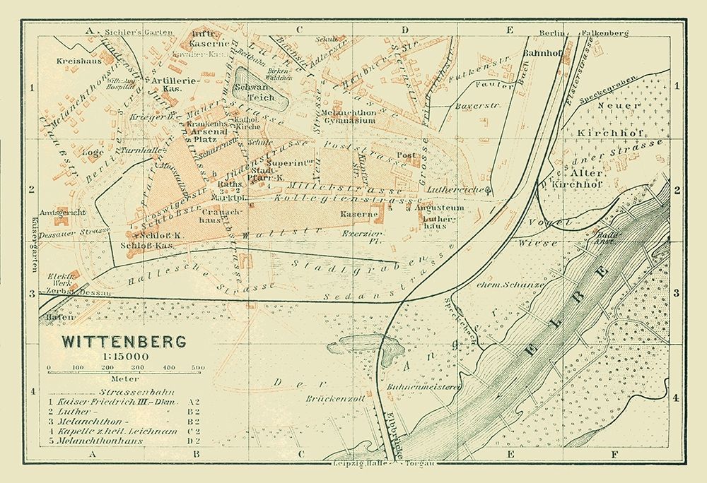 Wittenberg Germany - Baedeker 1914 art print by Baedeker for $57.95 CAD