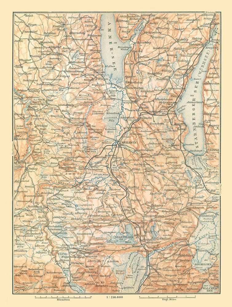 Southern Germany - Baedeker 1896 art print by Baedeker for $57.95 CAD