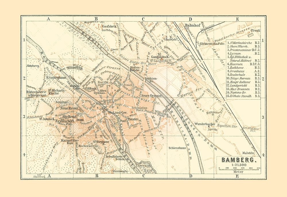 Bamberg Germany - Baedeker 1896 art print by Baedeker for $57.95 CAD