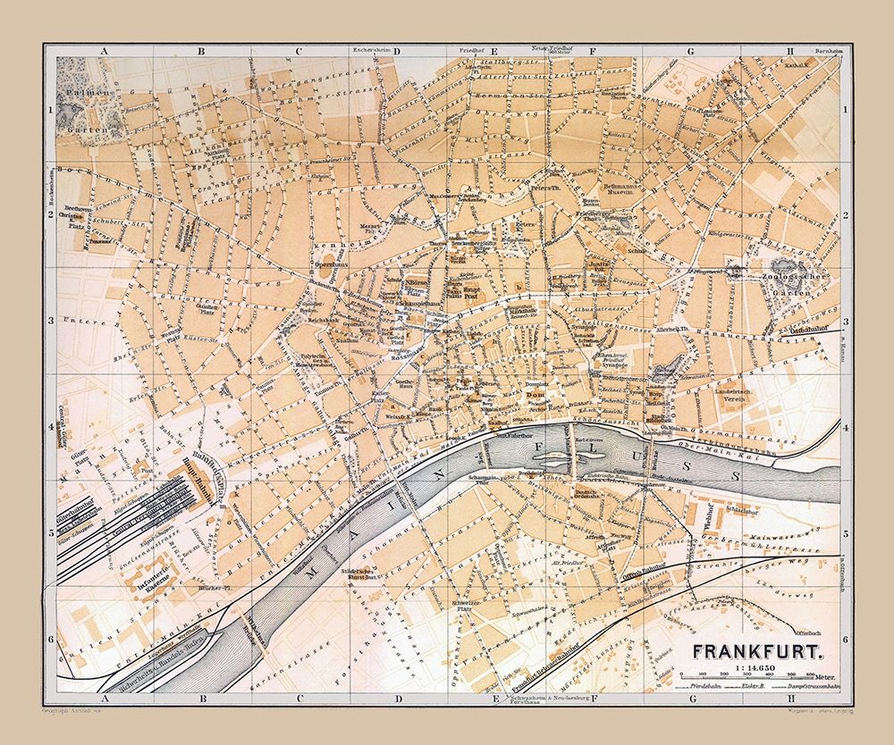 Frankfurt Germany - Baedeker 1896 art print by Baedeker for $57.95 CAD