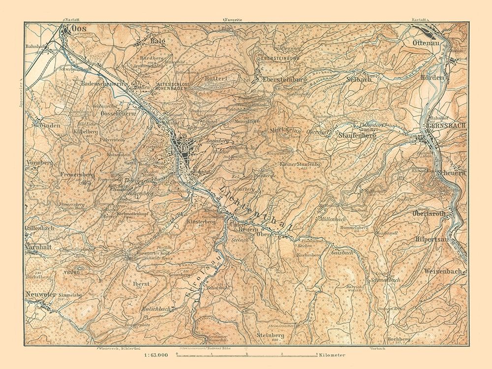 Lichtentbal Germany - Baedeker 1896 art print by Baedeker for $57.95 CAD