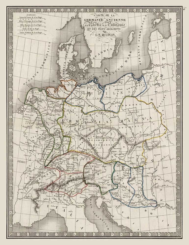 Ancient Germany - Monin 1839 art print by Monin for $57.95 CAD